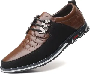 Recyphi Mens Oxford Derby Orthopedic Leather Shoes Formal Luxury Business Dress Shoes Lace-up Walking Driving Loafers Dress Sneakers
