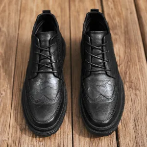 Retro High-Top Leather Shoes