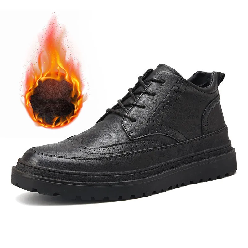 Retro High-Top Leather Shoes
