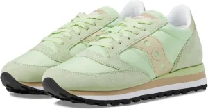 Saucony Originals Jazz Triple Womens Sneakers  Synthetic & Textile Upper  Lace-up Closure  Round Toe Green/Gold 5.5 B - Medium