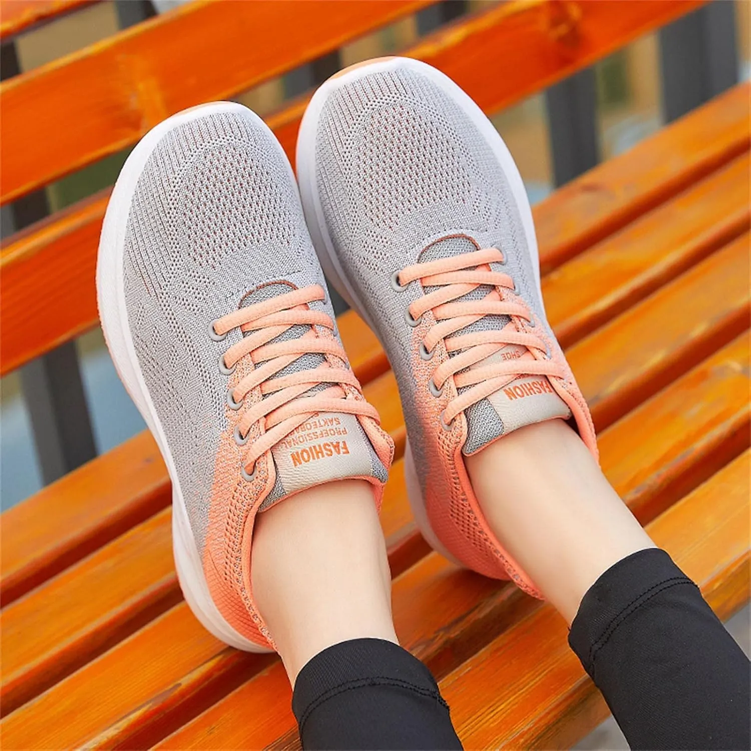 Tennis Shoes Womens Lightweight Comfortable Lace up Womens Running Shoes Wide Width Casual Shoes White Sneakers Brown Tennis Shoe Cross Trainer Shoe