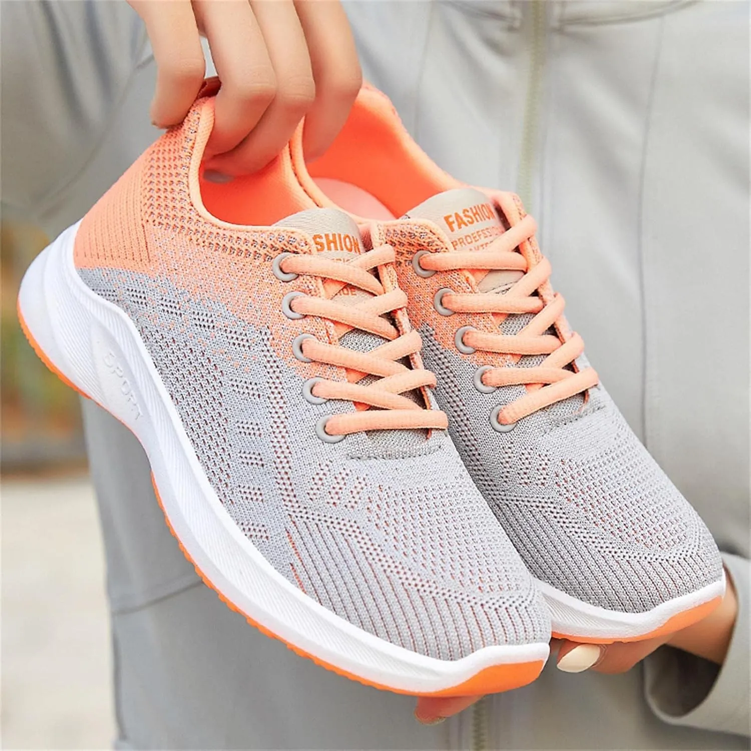 Tennis Shoes Womens Lightweight Comfortable Lace up Womens Running Shoes Wide Width Casual Shoes White Sneakers Brown Tennis Shoe Cross Trainer Shoe