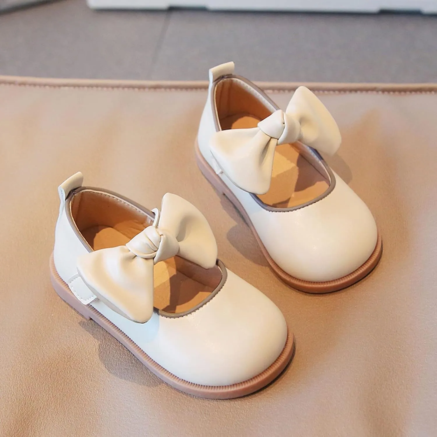 Toddler Girl Mary Jane Dress Shoes with Bow Flower Girl Shoes Little Girl School Uniform Shoes Girls School Dress Shoes