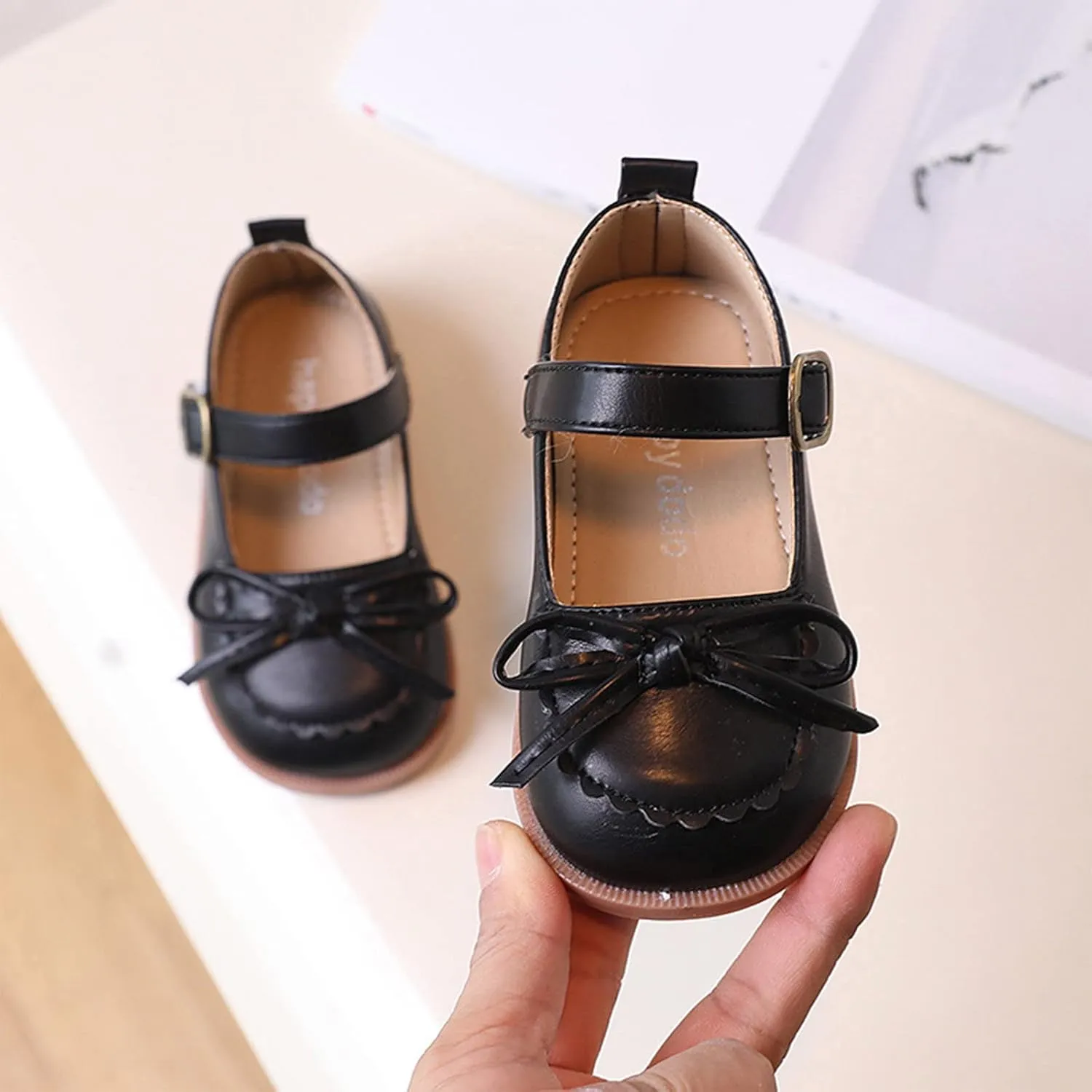 Toddler Girl Size 8 Boots Fashion Four Seasons Children Casual Shoes Girls Leather Shoes Flat Toddler Girl Lace up Boots