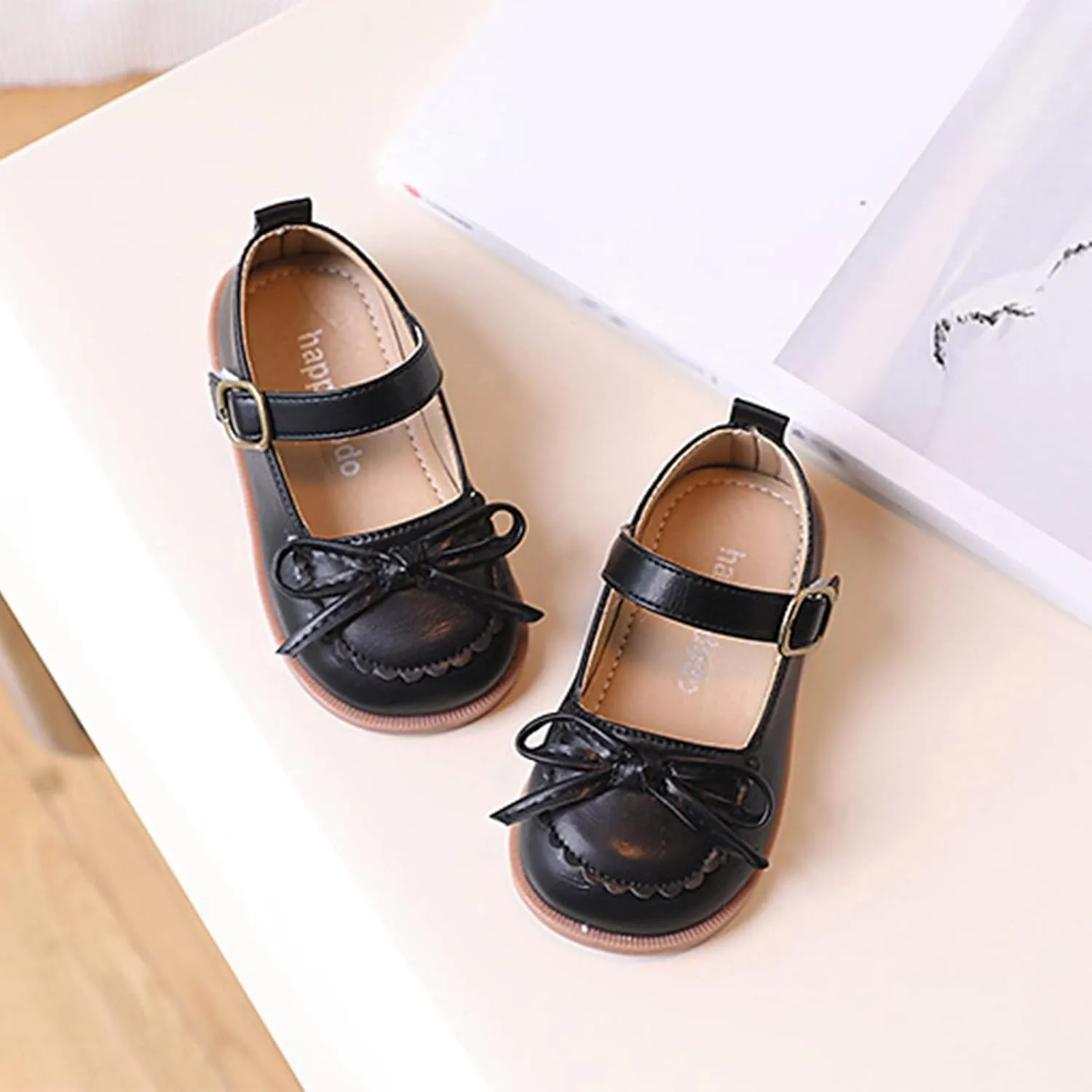 Toddler Girl Size 8 Boots Fashion Four Seasons Children Casual Shoes Girls Leather Shoes Flat Toddler Girl Lace up Boots