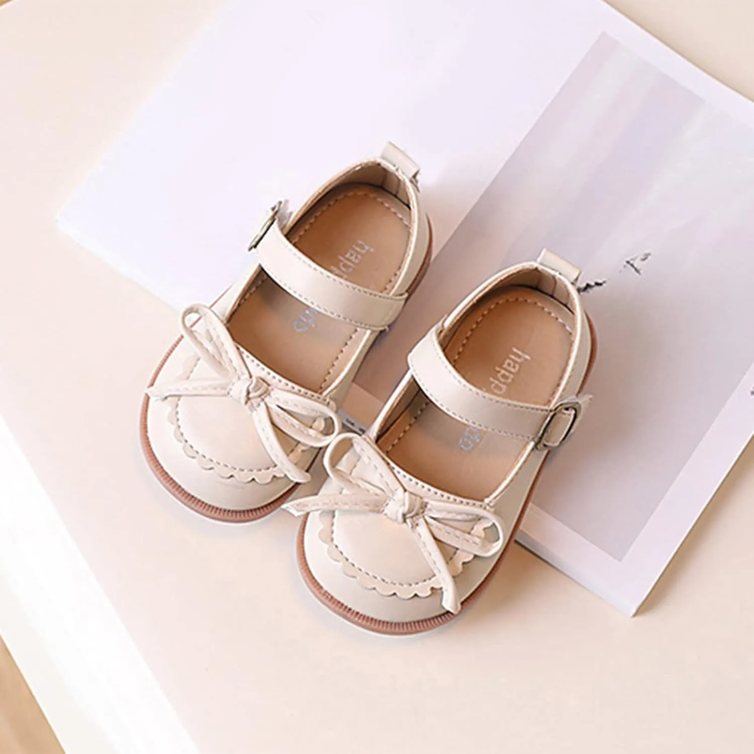 Toddler Girl Size 8 Boots Fashion Four Seasons Children Casual Shoes Girls Leather Shoes Flat Toddler Girl Lace up Boots