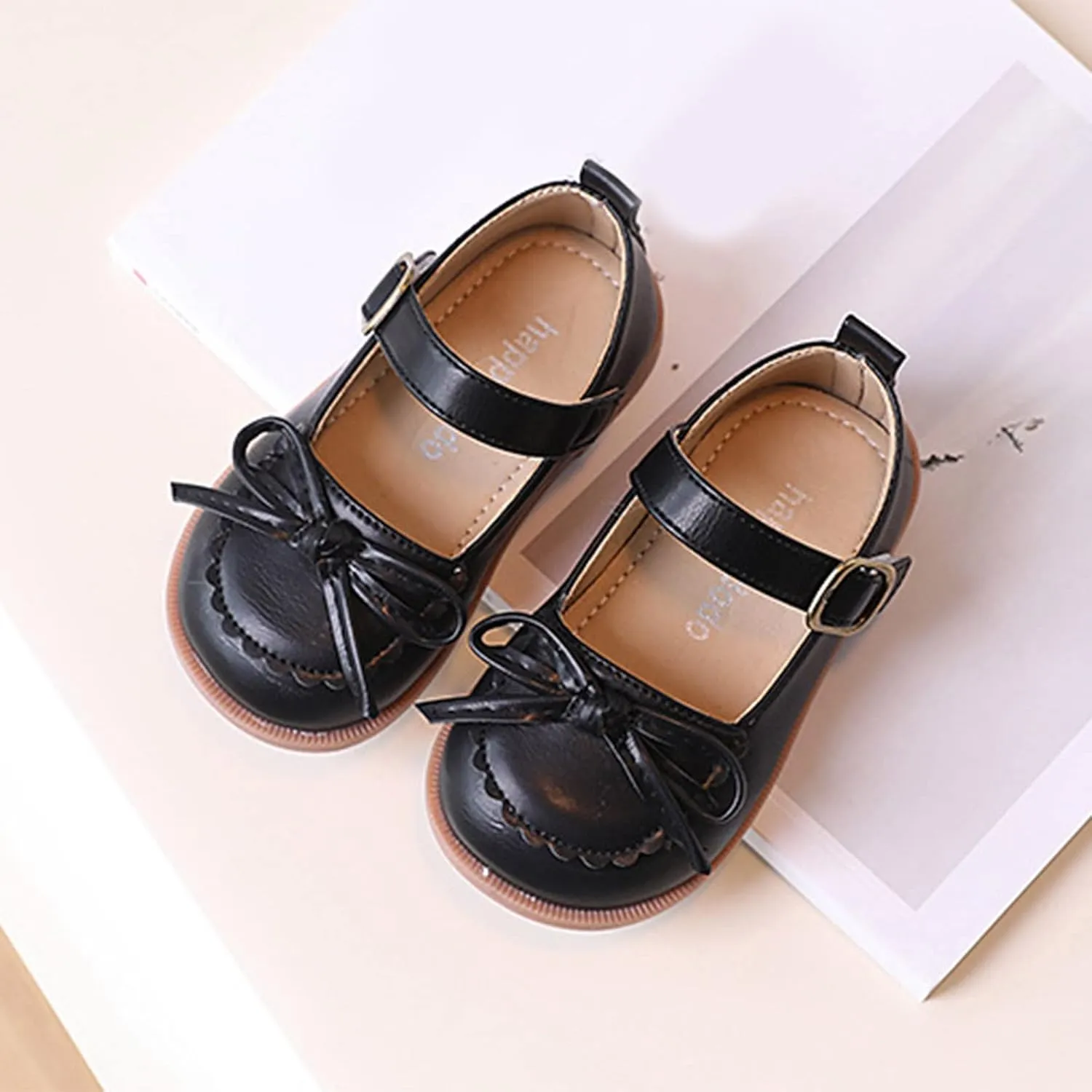 Toddler Girl Size 8 Boots Fashion Four Seasons Children Casual Shoes Girls Leather Shoes Flat Toddler Girl Lace up Boots
