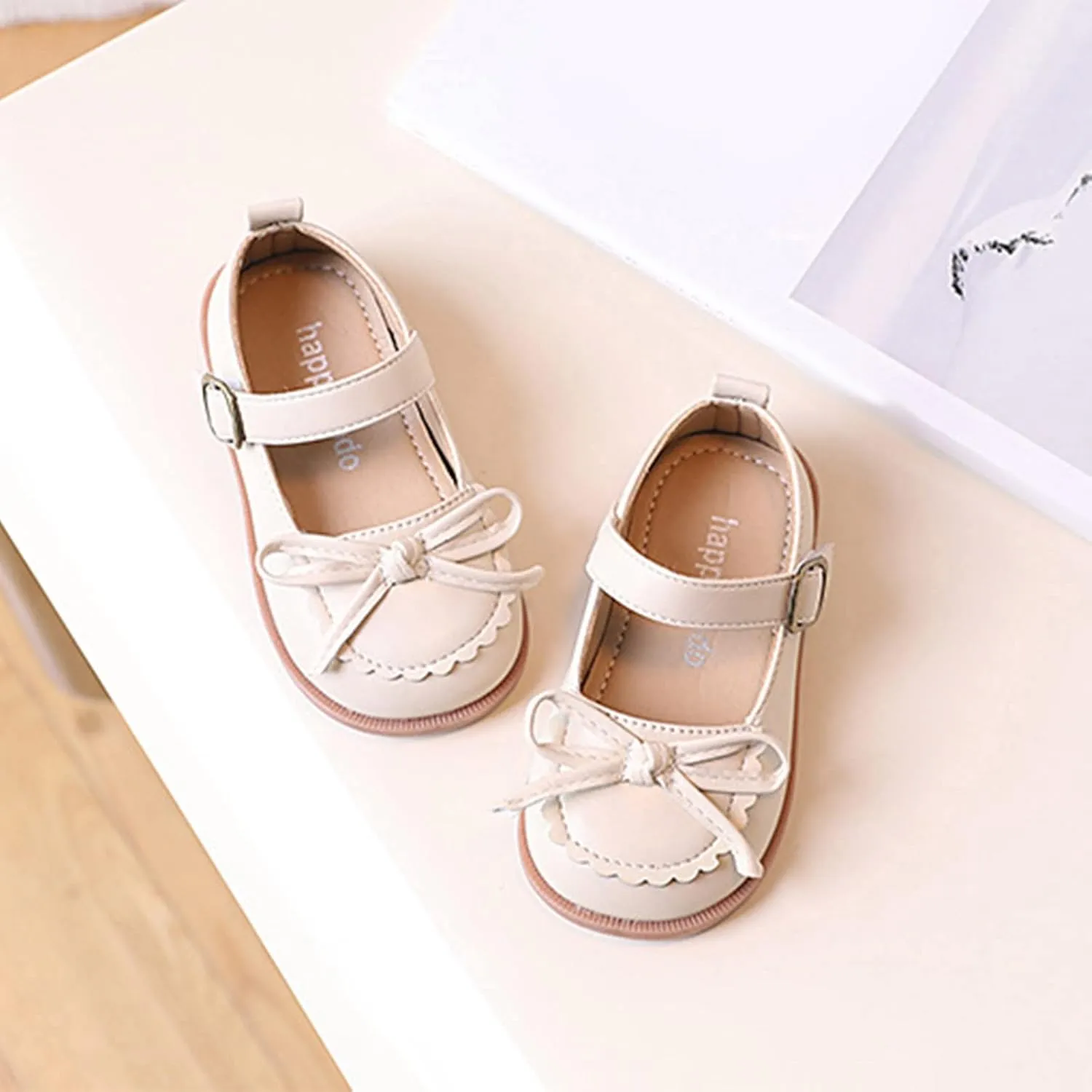 Toddler Girl Size 8 Boots Fashion Four Seasons Children Casual Shoes Girls Leather Shoes Flat Toddler Girl Lace up Boots
