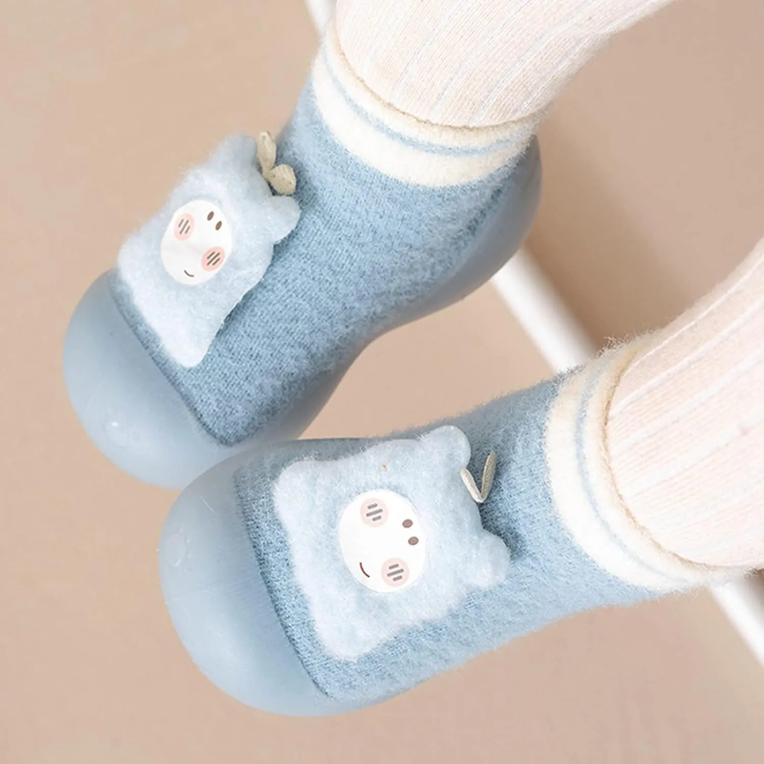 Toddler Raincoat Boots Infant Toddle Footwear Winter Toddler Shoes Soft Bottom Indoor Non Slip Warm Cartoon Bear Floor Socks Shoes Girl Shoes Size 5 Boots