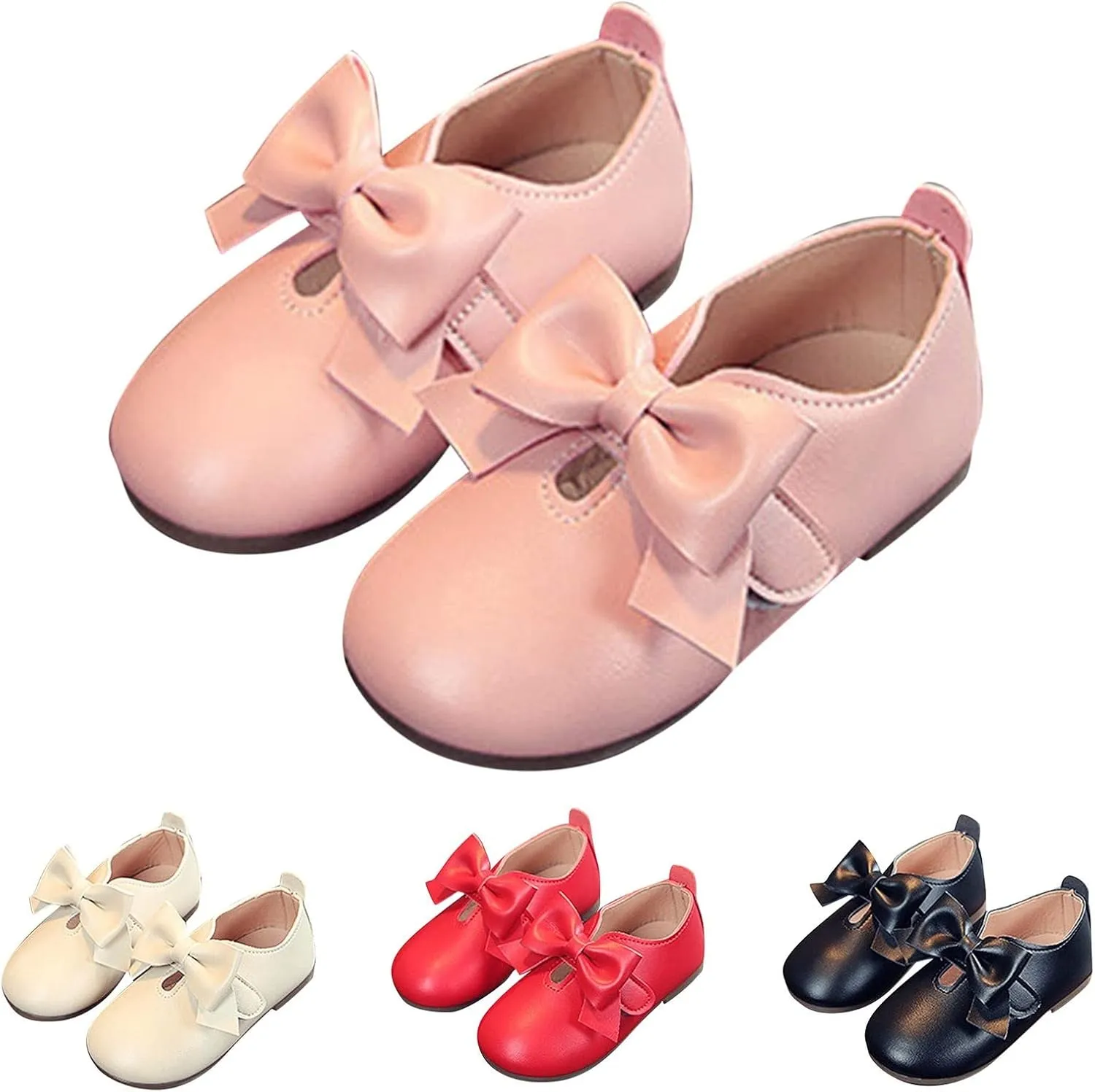 Toddler Tall Boots Girls Fashion Autumn Girls Casual Shoes Flat Light Hook Loop Solid Color Bow Little Girl Boots Size 7