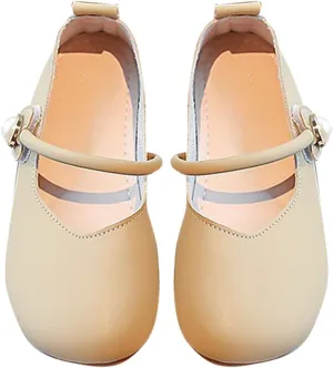 Toddler Wedding Shoes Flower Girl Mary Jane Shoes Square Toe Ballet Flat for Girls Slip On Flat for Baby Girl Shoes