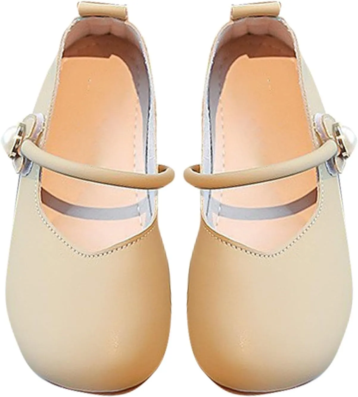 Toddler Wedding Shoes Flower Girl Mary Jane Shoes Square Toe Ballet Flat for Girls Slip On Flat for Baby Girl Shoes