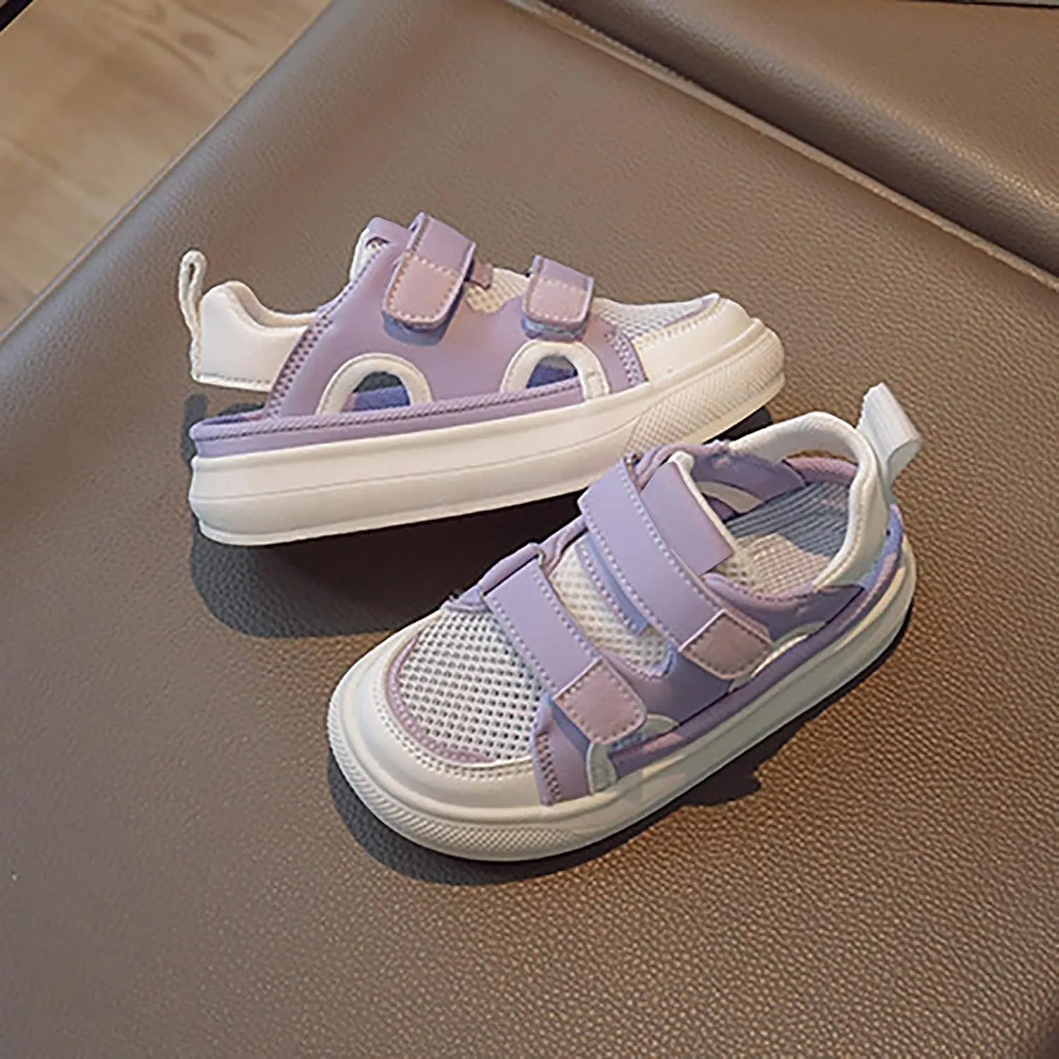 Unisex Toddler Lightweight Breathable Hollow Sneakers Non-Slip Fashion Walking Shoes for Boys Girls School Shoes