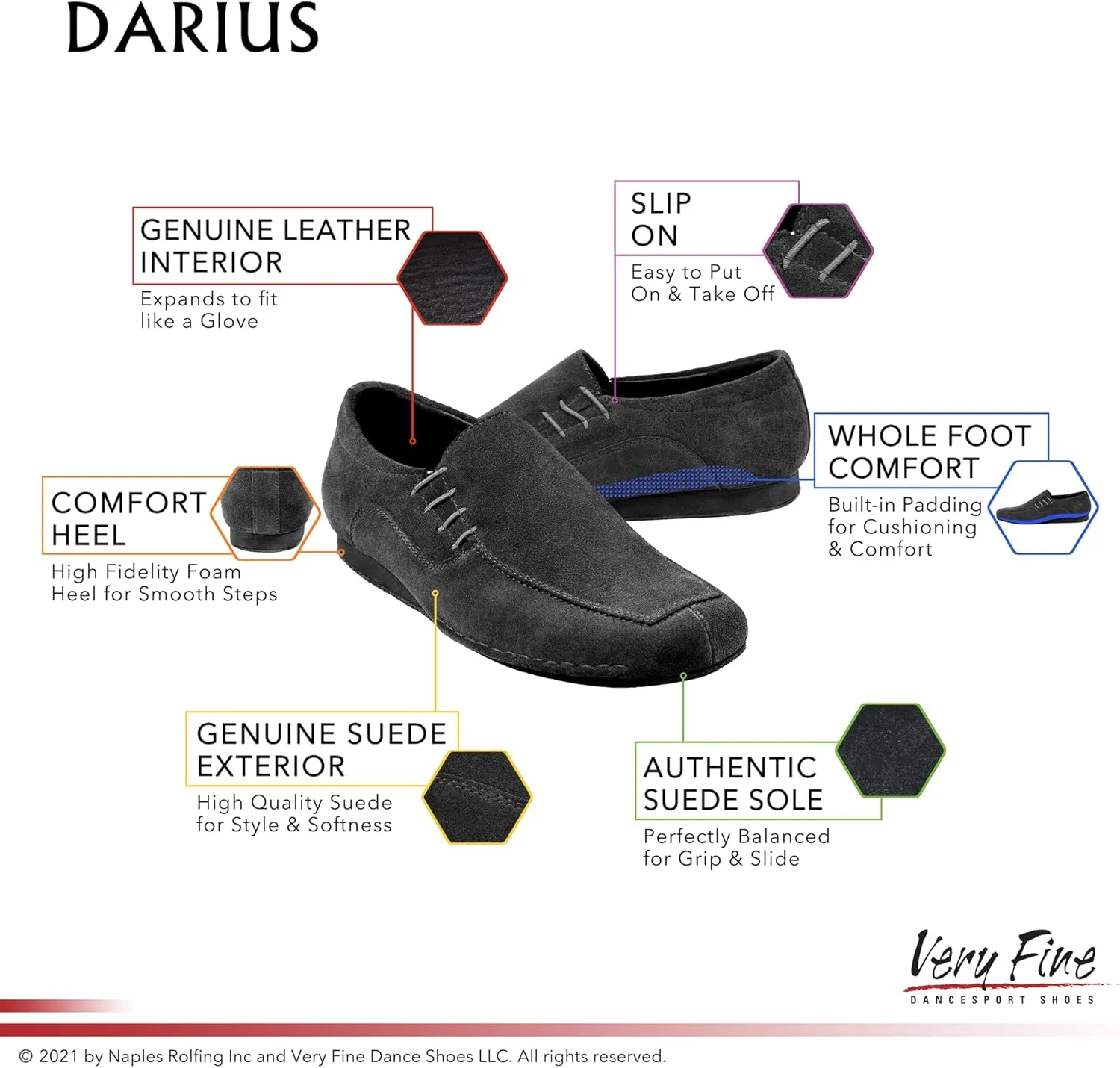 Very Fine Men's Slipon Ballroom Latin Dance Shoe