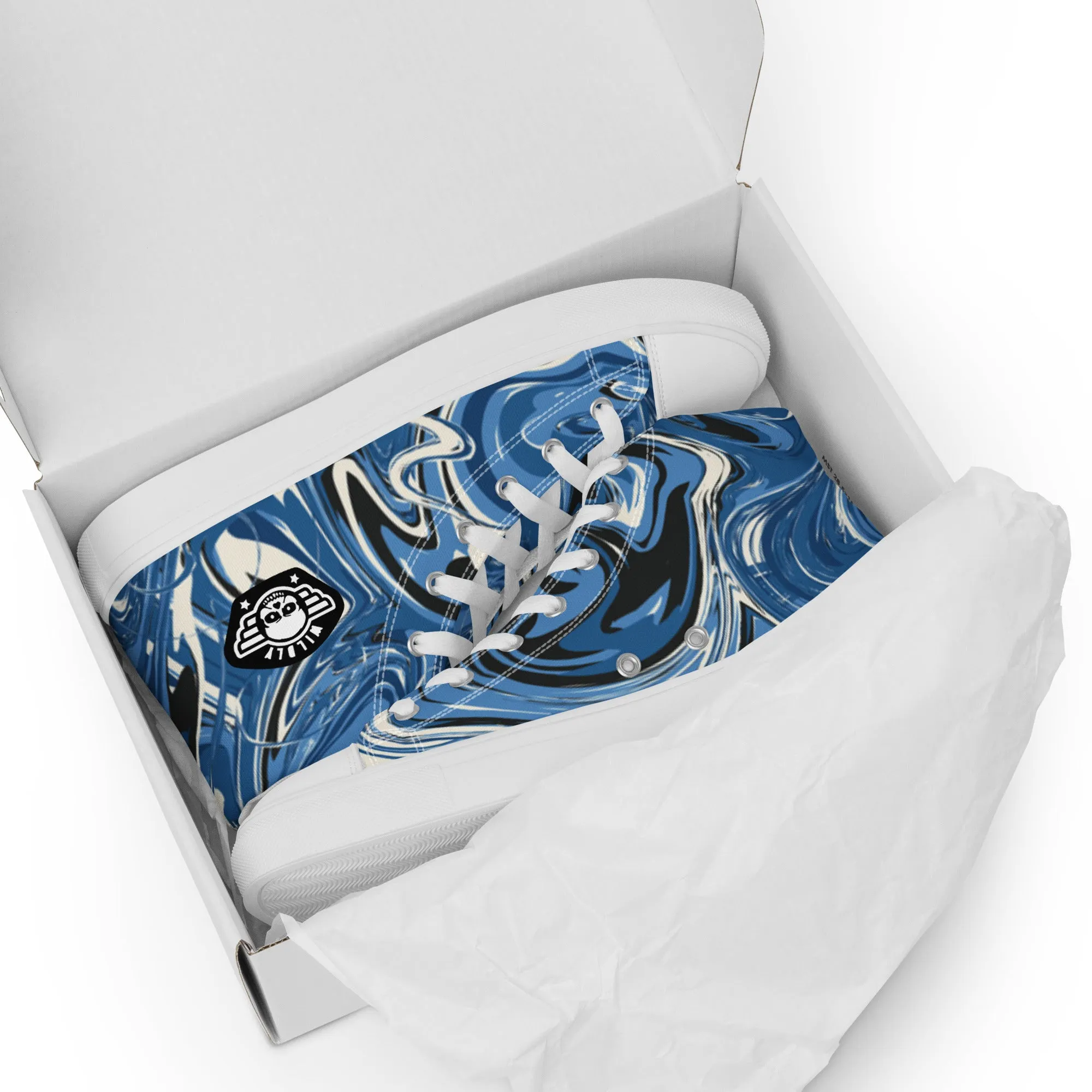 Water Mens high top canvas shoes