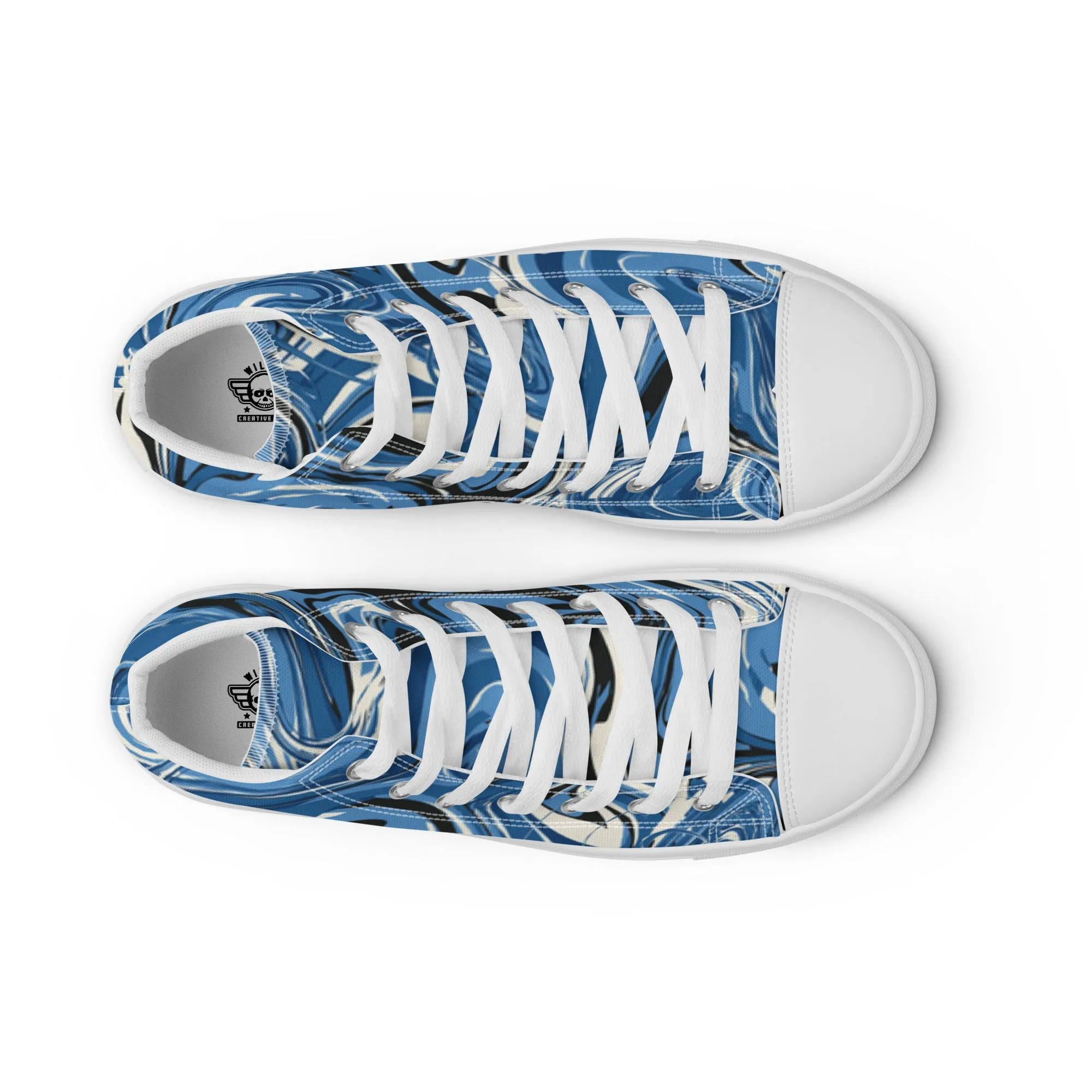 Water Mens high top canvas shoes