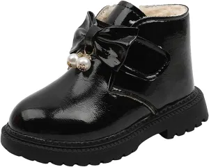 Winter Girls Boots Fashion Autumn and Winter Girls Snow Boots Thick Bottom Non Slip Warm and Toddler Furry Boots