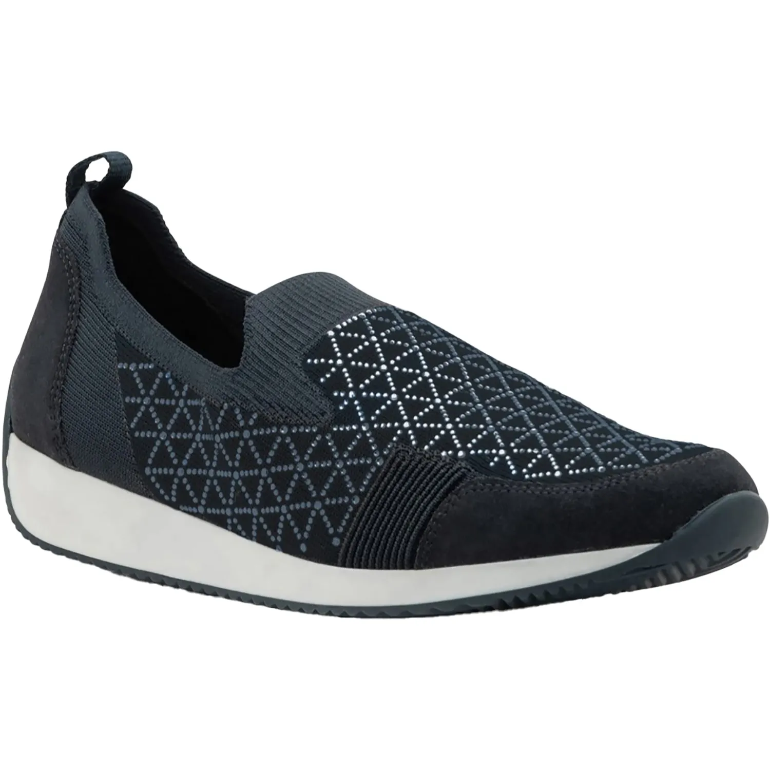 Women's Ara Shoes Lisbon Navy Wovenstretch with Sparkle