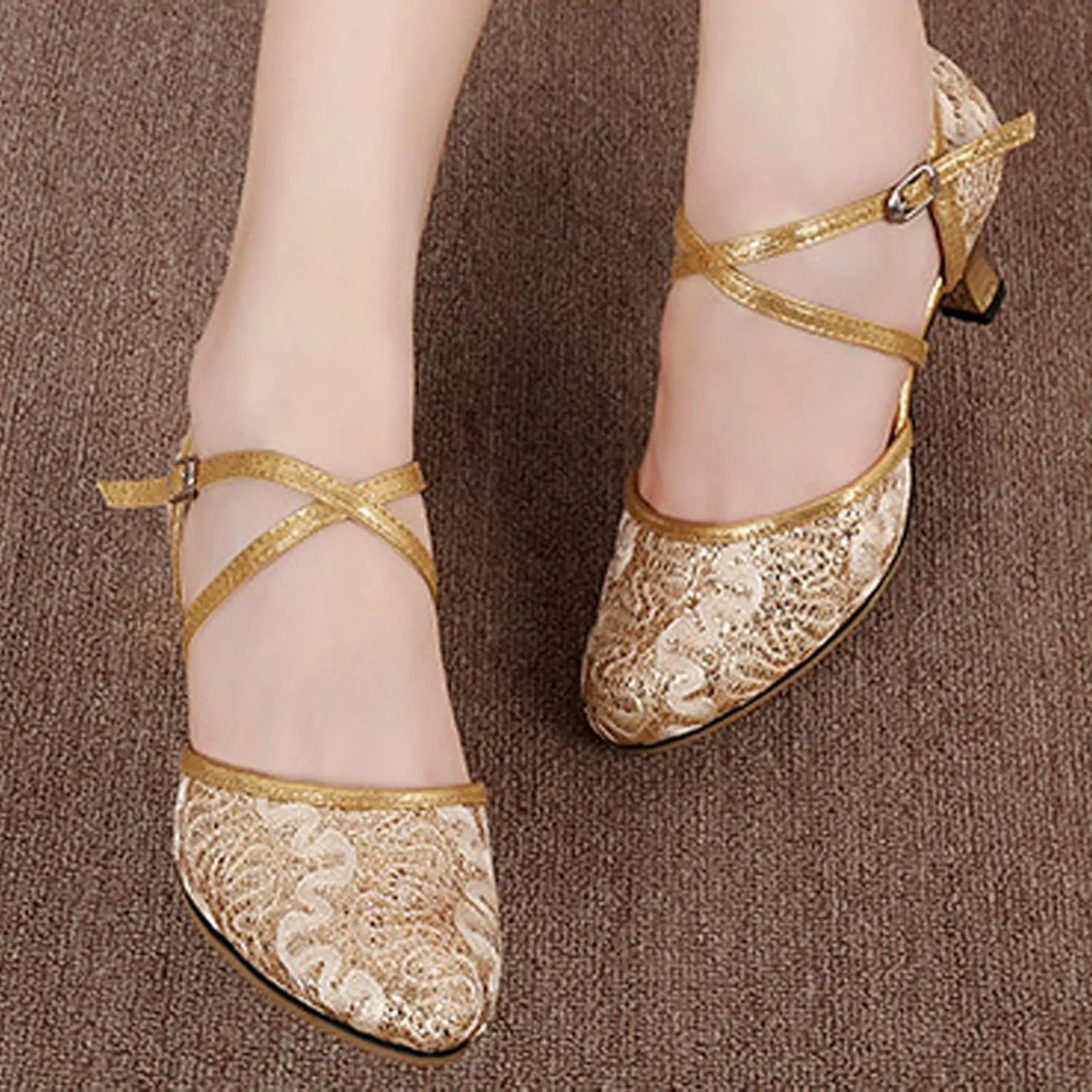 Women's Dance Sandals Color Fashion Sequins Prom Ballroom Latin Dance Shoes Sandals Colorful Sandals for Women