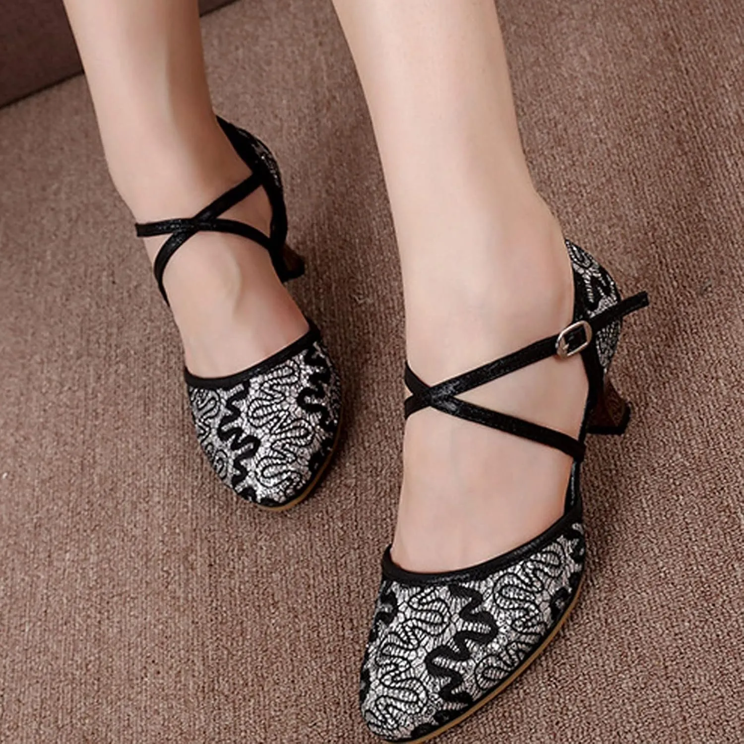 Women's Dance Sandals Color Fashion Sequins Prom Ballroom Latin Dance Shoes Sandals Colorful Sandals for Women