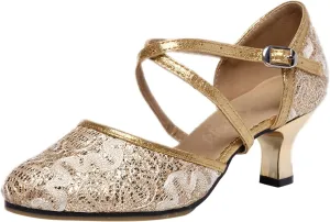 Women's Dance Sandals Color Fashion Sequins Prom Ballroom Latin Dance Shoes Sandals Colorful Sandals for Women