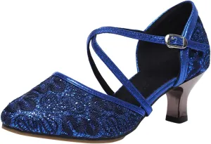 Women's Dance Sandals Color Fashion Sequins Prom Ballroom Latin Dance Shoes Sandals Colorful Sandals for Women