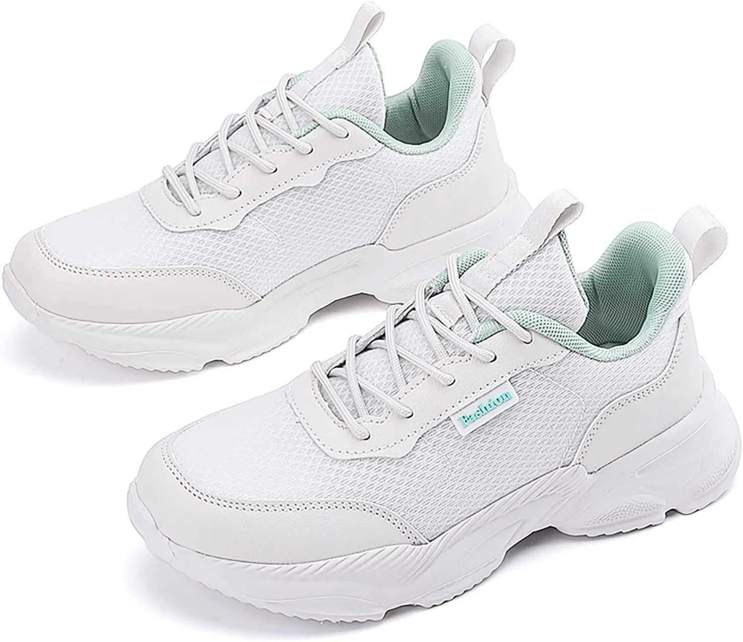 Women's Fashion Chunky Sneakers, Slip on Dad Shoes High Heeld Lace Up Walking Shoes Comfortable Platform Sneakers for Women