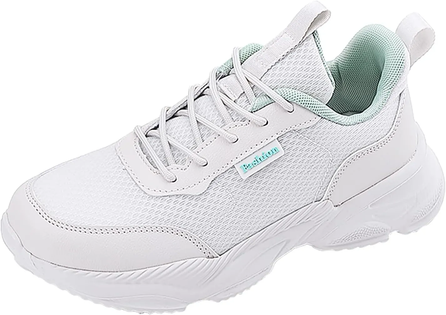 Women's Fashion Chunky Sneakers, Slip on Dad Shoes High Heeld Lace Up Walking Shoes Comfortable Platform Sneakers for Women