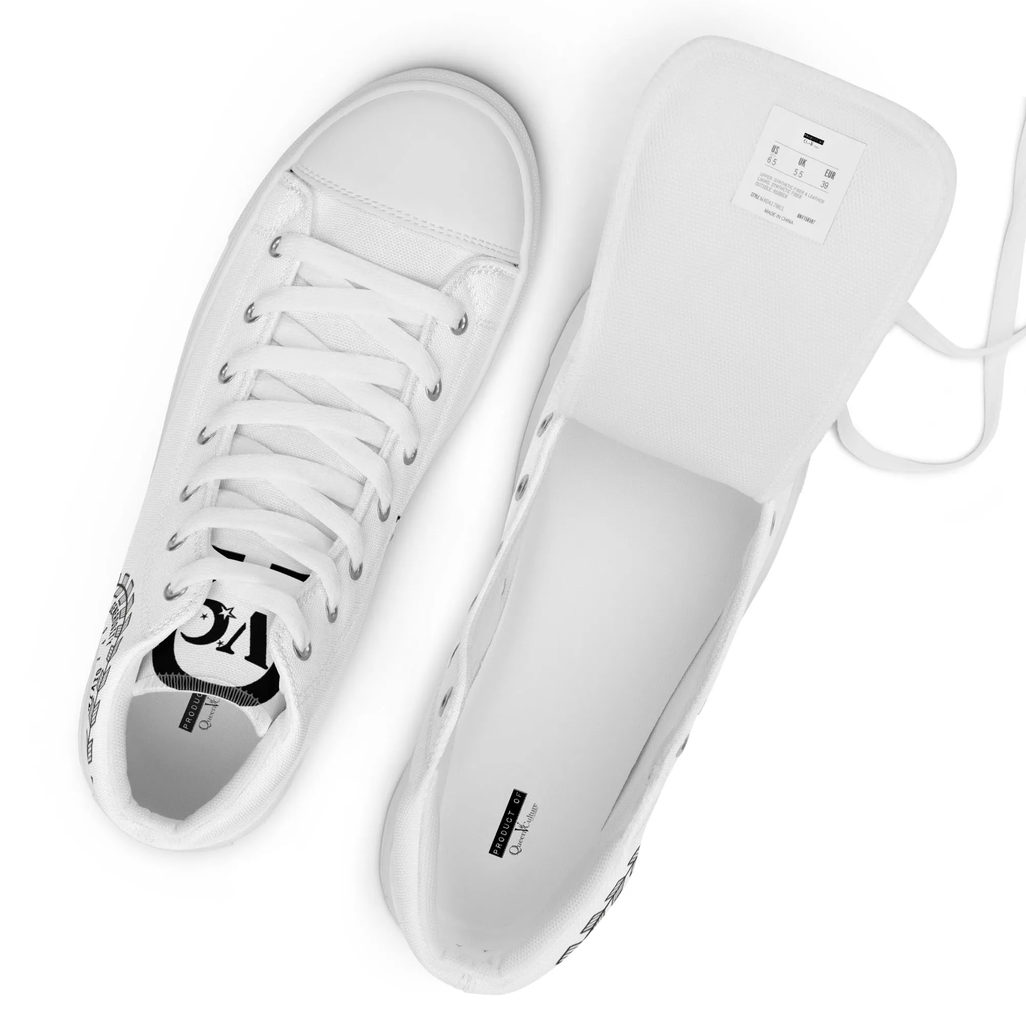 Womens high top canvas shoes