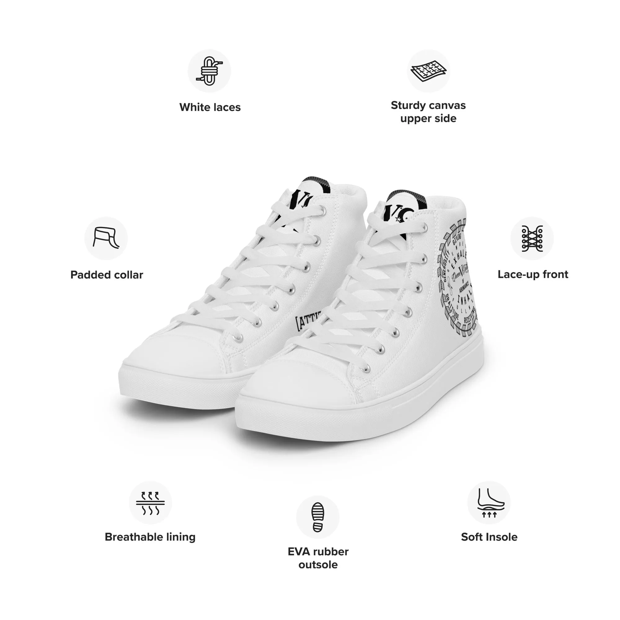 Womens high top canvas shoes