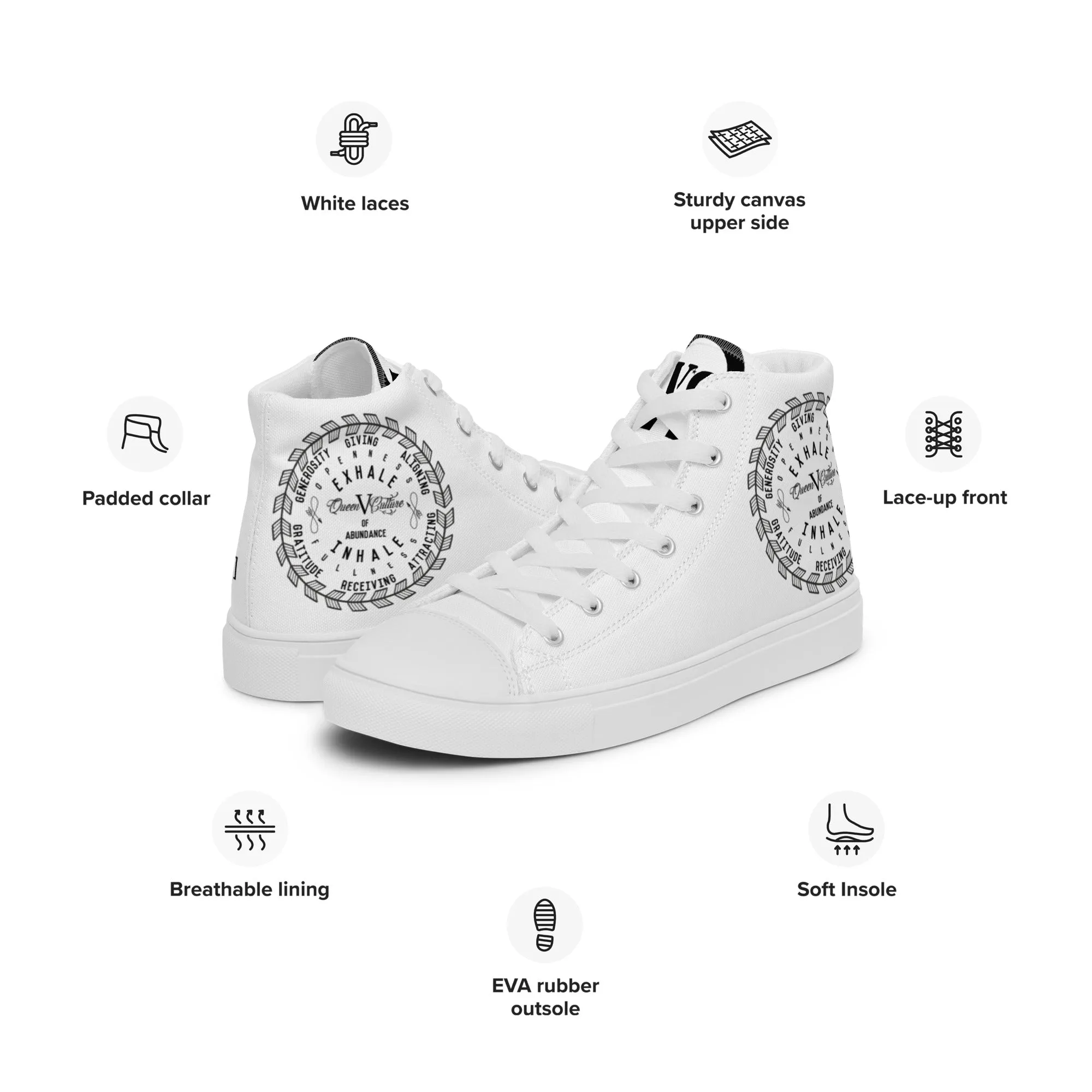 Womens high top canvas shoes