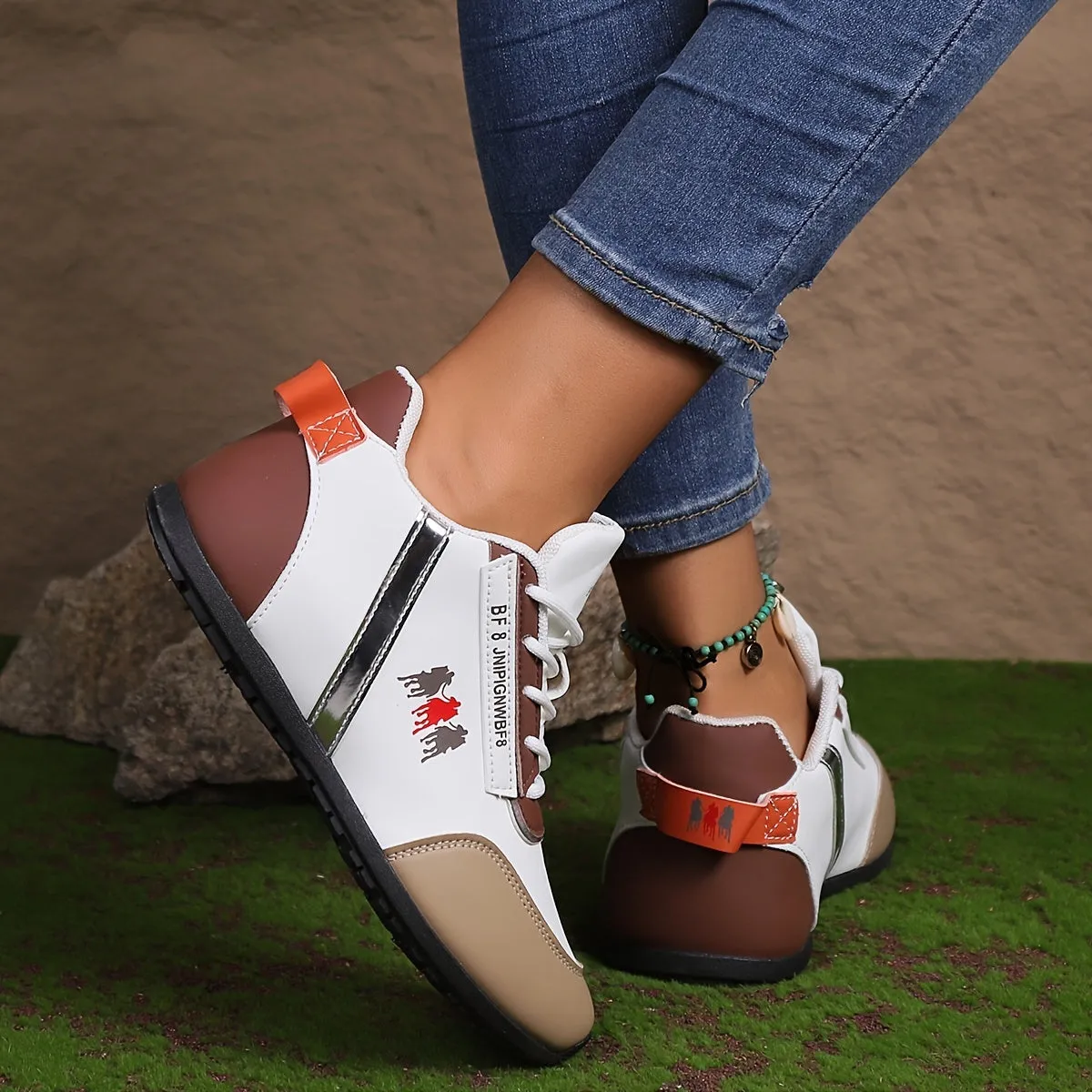 Women's Horse Design Sneakers | Casual Low Top Sport Shoes