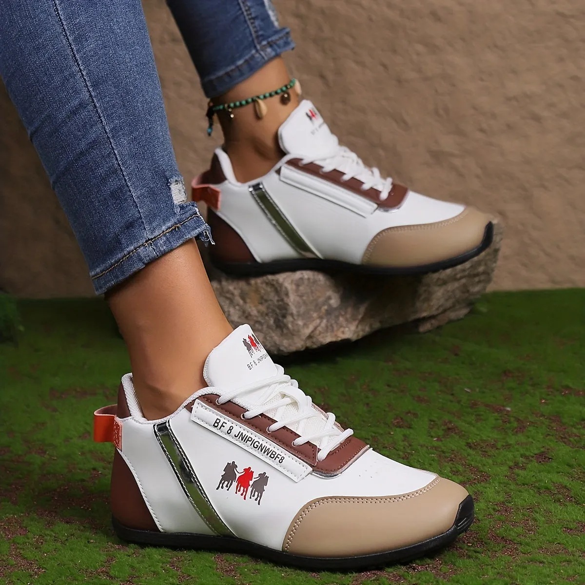 Women's Horse Design Sneakers | Casual Low Top Sport Shoes