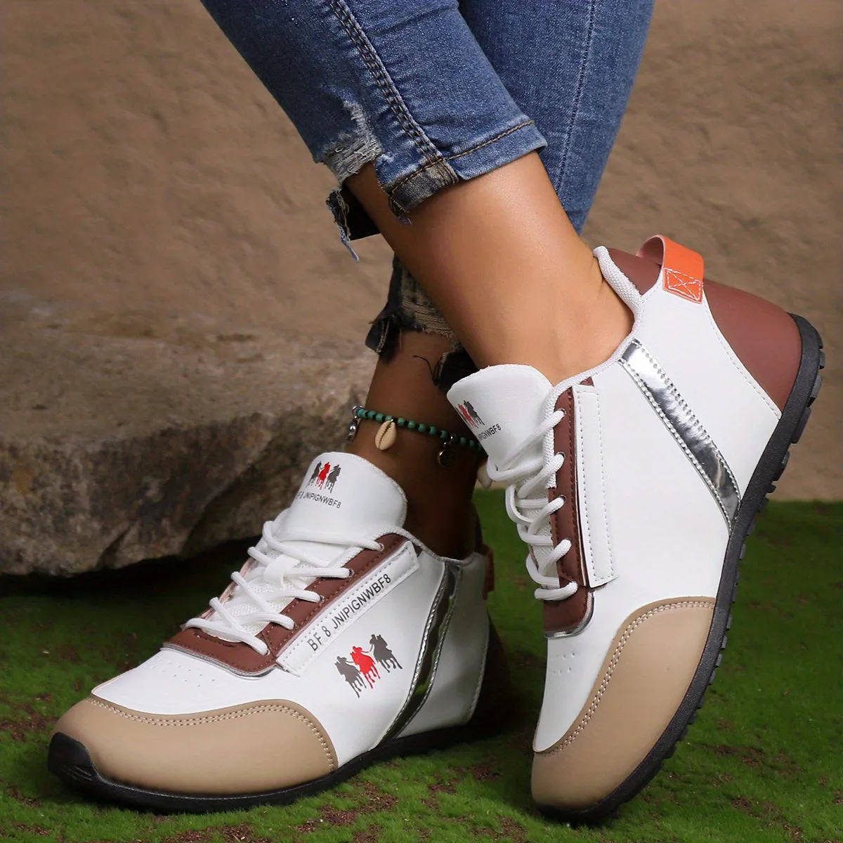 Women's Horse Design Sneakers | Casual Low Top Sport Shoes