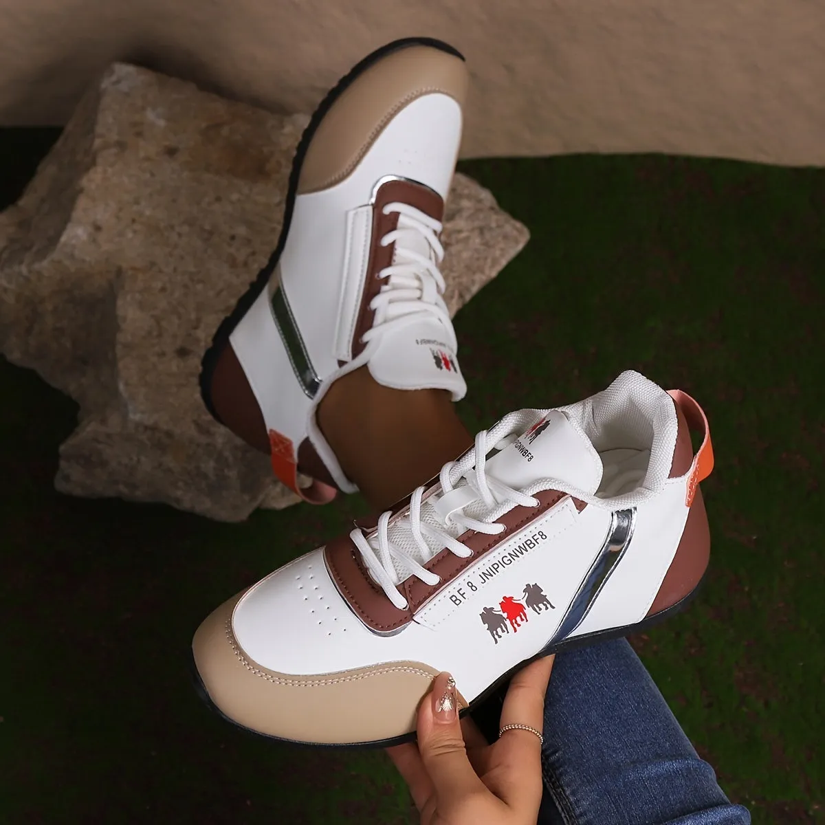 Women's Horse Design Sneakers | Casual Low Top Sport Shoes