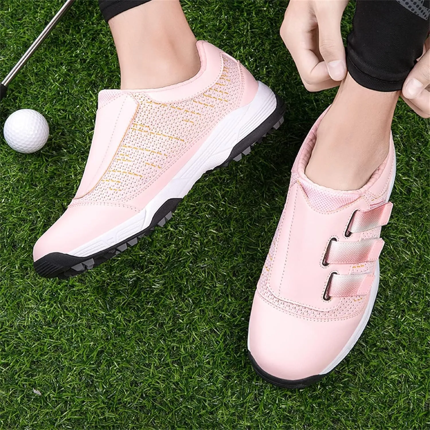 Womens Slip on Golf Shoes Non-Slip Breathable Workout Trainers Lightweight Gym Sneakers