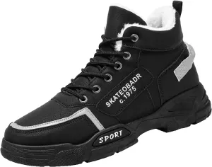 Work Boots for Men Composite Hiking Sneakers Shoes Warm Womens Safety Shoes Non Steel Toe Slip On Platform Shoes Lightweight Comfortable Hike Grounded Footwear