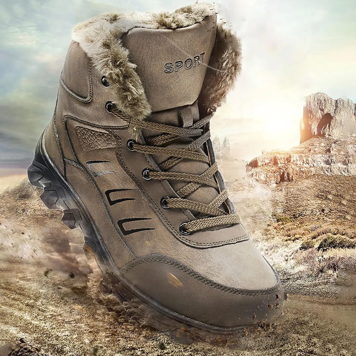 Work Boots for Men Slip On Hiking Sneakers Warm Booties Women Working Shoes Non Steel Toe Waterproof Work Shoes Non-Slip Hike Grounded Footwear